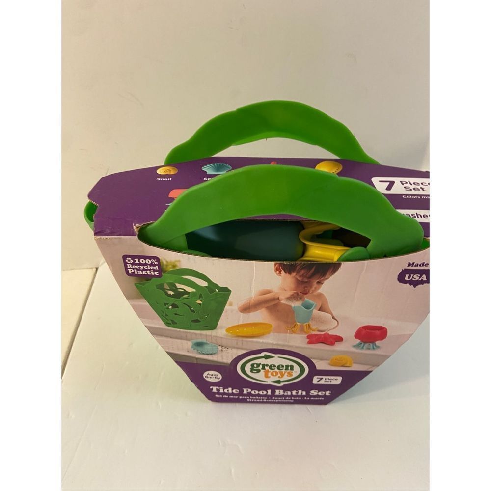 Green toys 7 piece Tide Pool Bath Set new 6m-6y‎